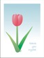 Designed flower on a card