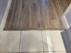 Entry area transition strip.